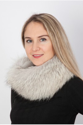 Arctic fox fur neck warmer